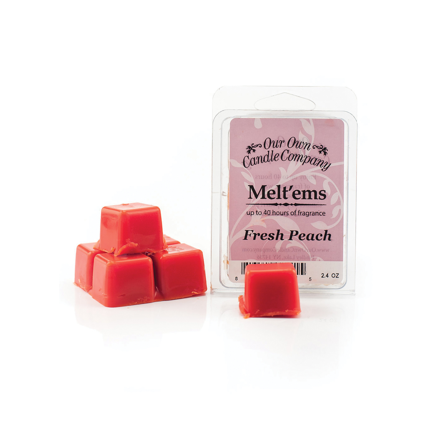 Our Own Candle Company SIMT6-PE Scented Melt'ems Wax, Fresh Peach Fragrance