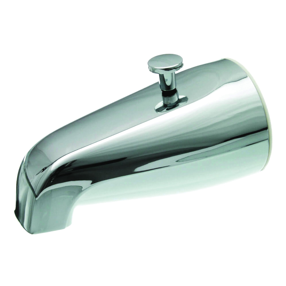 80765 Tub Spout with Diverter, Metal, Chrome Plated, For: 1/2 in or 3/4 in IPS Connections