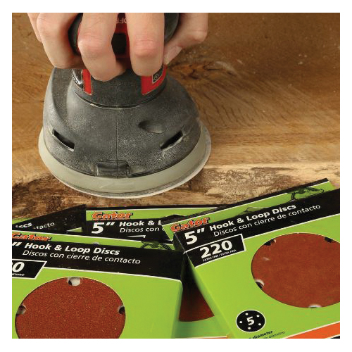 Gator 4141-003 Sanding Disc, 5 in Dia, 120 Grit, Fine, Aluminum-Oxide Abrasive, 8-Hole