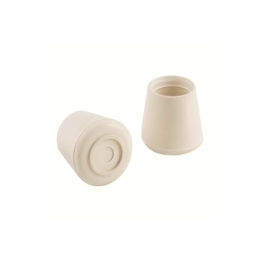 Shepherd Hardware 3216 Leg Tip, Round, Rubber, White, 1-1/4 in Dia