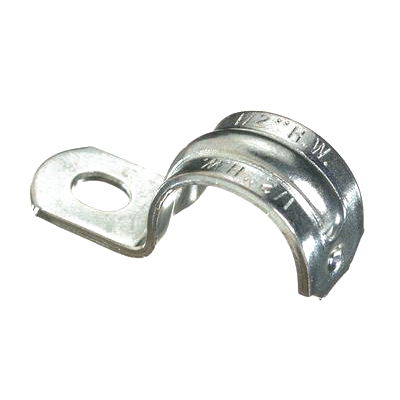 Halex 26105 1-Hole Conduit Strap, 1/2 in, Steel, Snap-On, 10/BAG
