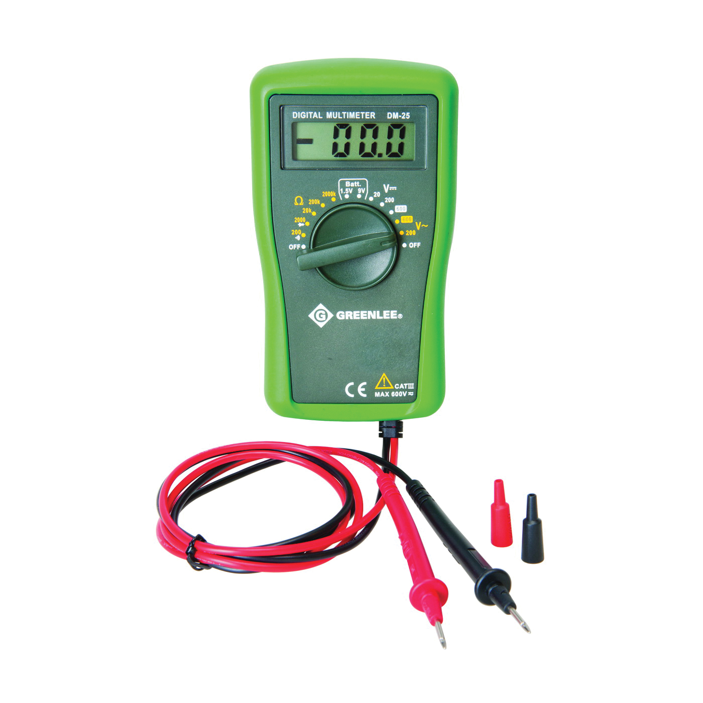DM-25 Multimeter, Digital Display, Functions: AC Voltage, DC Voltage, Resistance