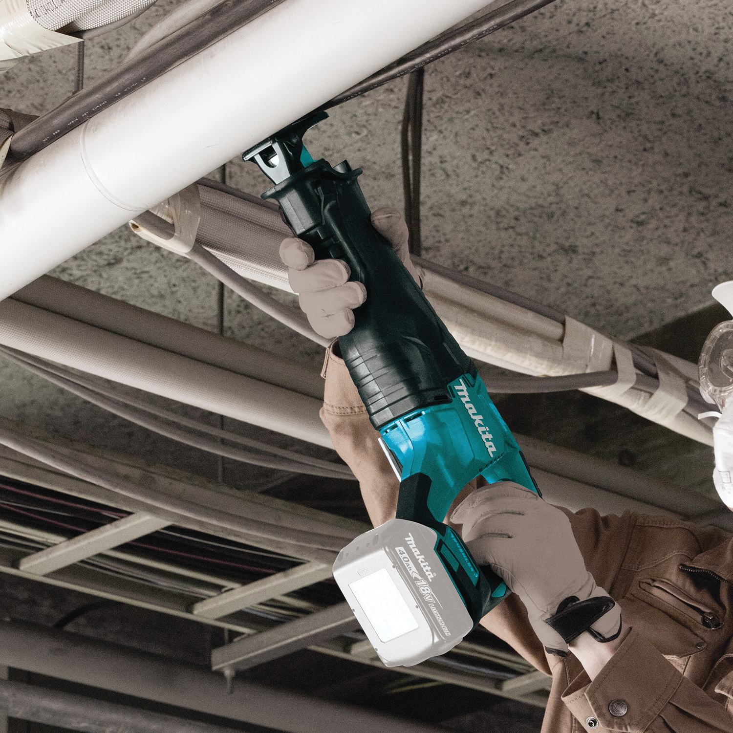 Makita XRJ05Z Reciprocating Saw, Tool Only, 18 V, 10 in Cutting Capacity, 1-1/4 in L Stroke, 0 to 3000 spm - 8
