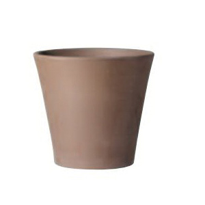 Deroma 3R36CFZ Moka Garden Planter, 14 in Dia, 12.9 in H, Cone, Easy Basic Design, Terracotta, Chocolate