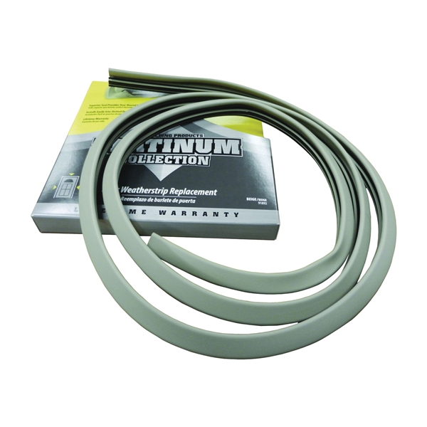 Platinum Series 91892 Replacement Weatherstrip, 1.1 in W, 9 in L, TPV3 Rubber, Beige