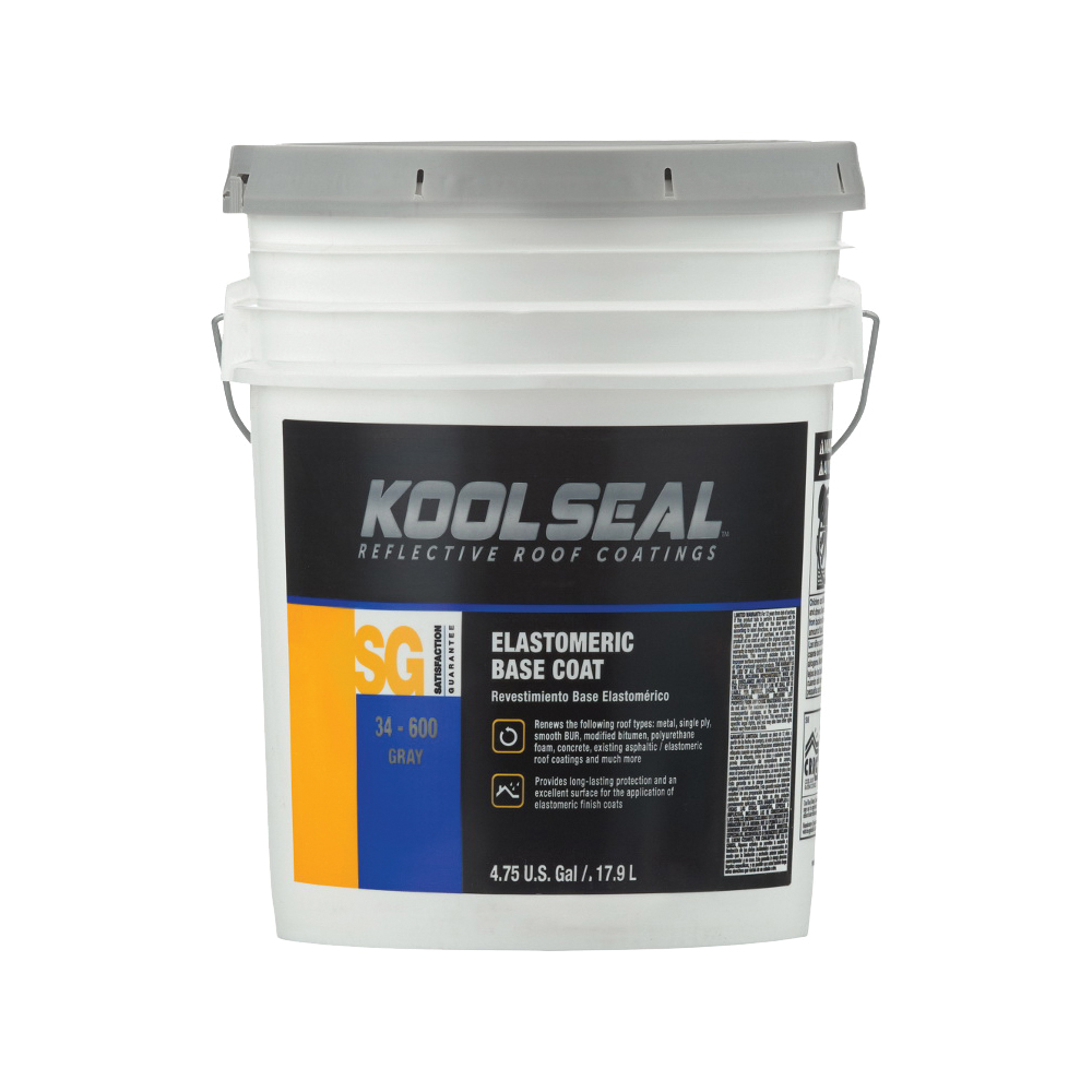 KS0063300-20 Elastomeric Roof Coating, White, 4.75 gal Pail, Liquid