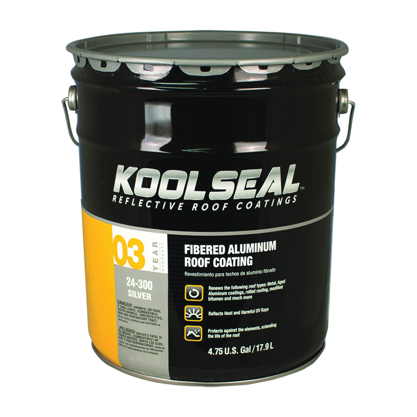 KS0024300-20 Roof Coating, Silver, 5 gal Pail, Liquid