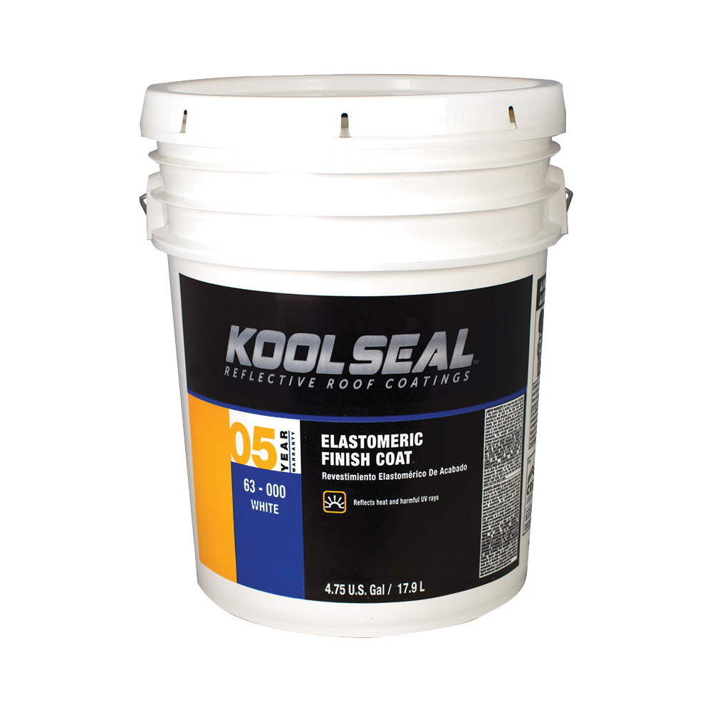 KS0063000-20 Elastomeric Roof Coating, White, 4.75 gal Pail, Liquid