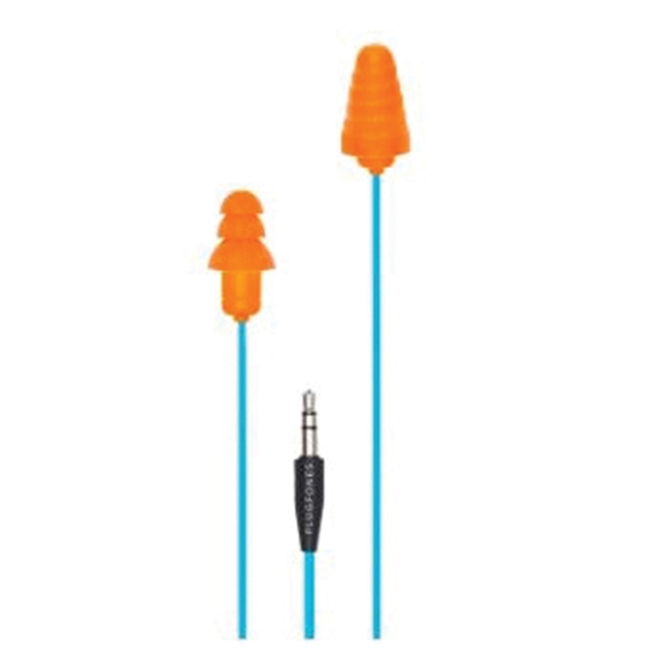 Guardian PG-UO Earphones, 23/26 dB SPL, Light Blue/Orange