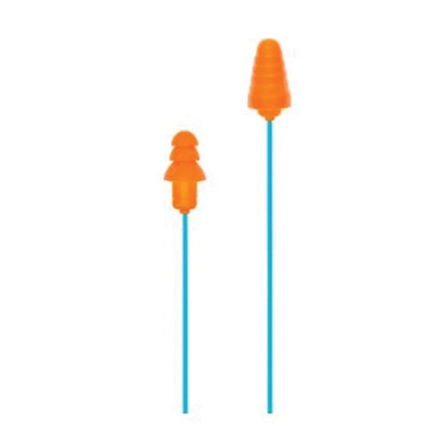 Plugfones Guardian PG-UO Wired Earphone, 23/26 dB SPL, Light Blue/Orange - 2