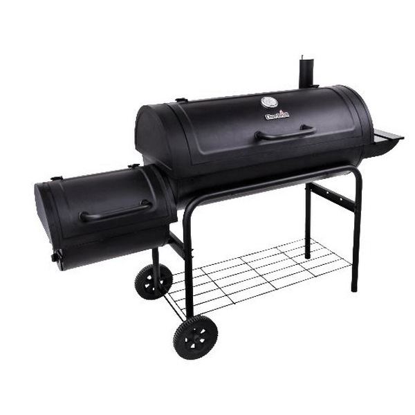 Char-Broil American Gourmet 18202079 Offset Smoker, 40 in W Cooking Surface, Charcoal, Steel, Black