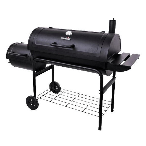 Char-Broil American Gourmet 18202079 Offset Smoker, 40 in W Cooking Surface, Charcoal, Steel, Black