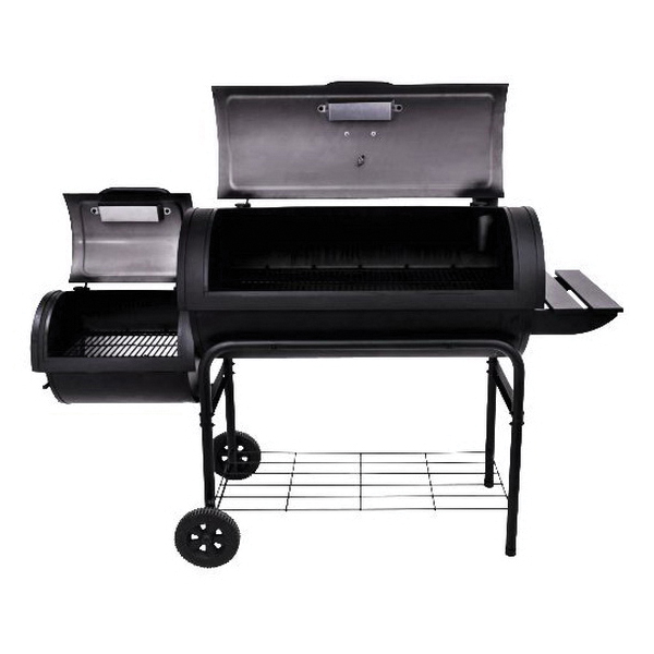 Char-Broil American Gourmet 18202079 Offset Smoker, 40 in W Cooking Surface, Charcoal, Steel, Black