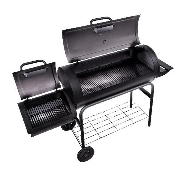 Char-Broil American Gourmet 18202079 Offset Smoker, 40 in W Cooking Surface, Charcoal, Steel, Black
