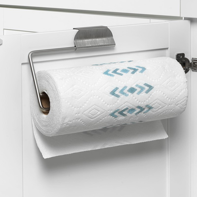 Spectrum 76771 Over-the-Cabinet Paper Towel Holder, Steel, Brushed Nickel