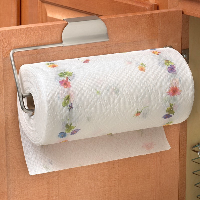 Spectrum 76771 Over-the-Cabinet Paper Towel Holder, Steel, Brushed Nickel