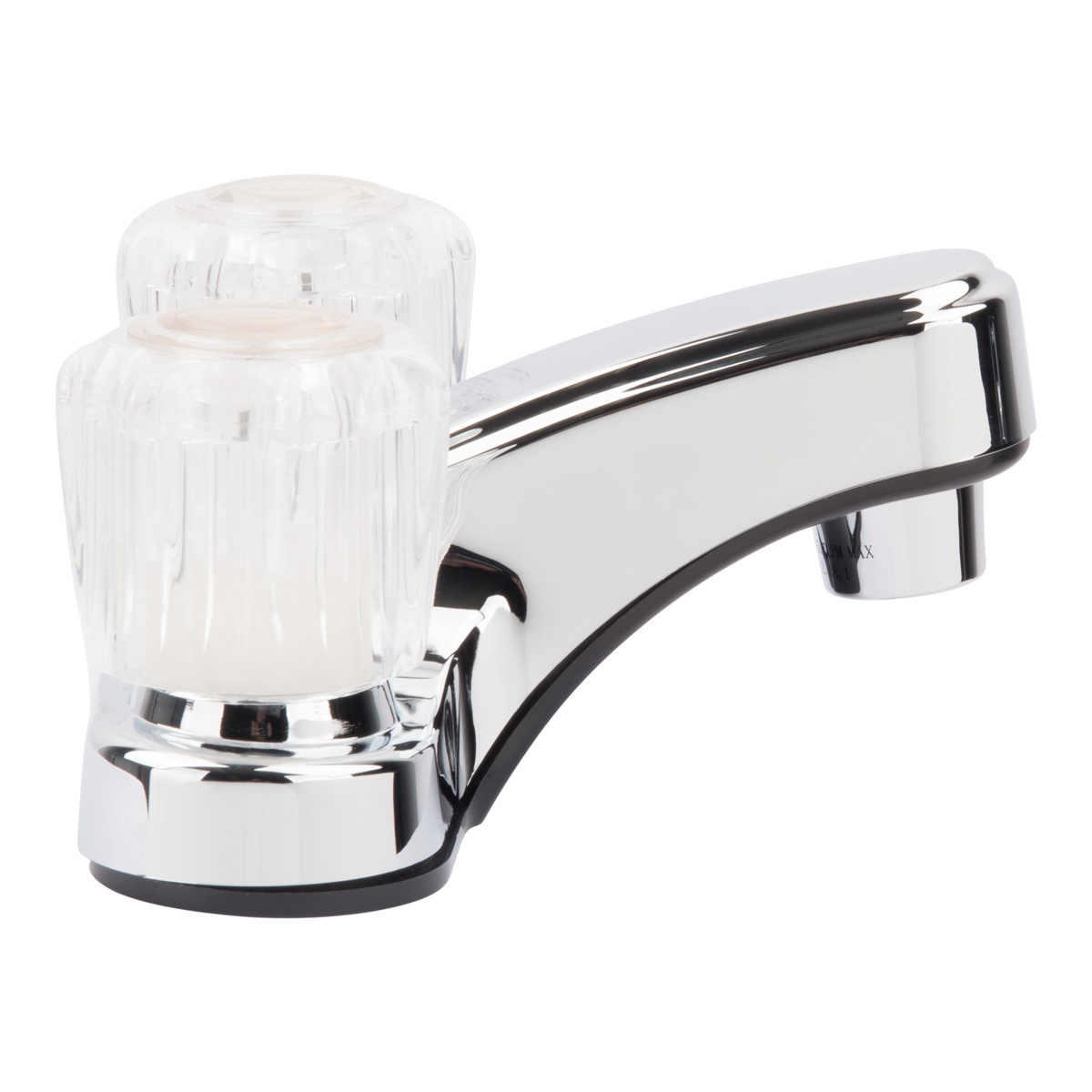 LDR 012 4155CP- WS Lavatory Faucet, 1.5 gpm, 2-Handle, 3-Faucet Hole, Acrylic/Plastic, Chrome Plated