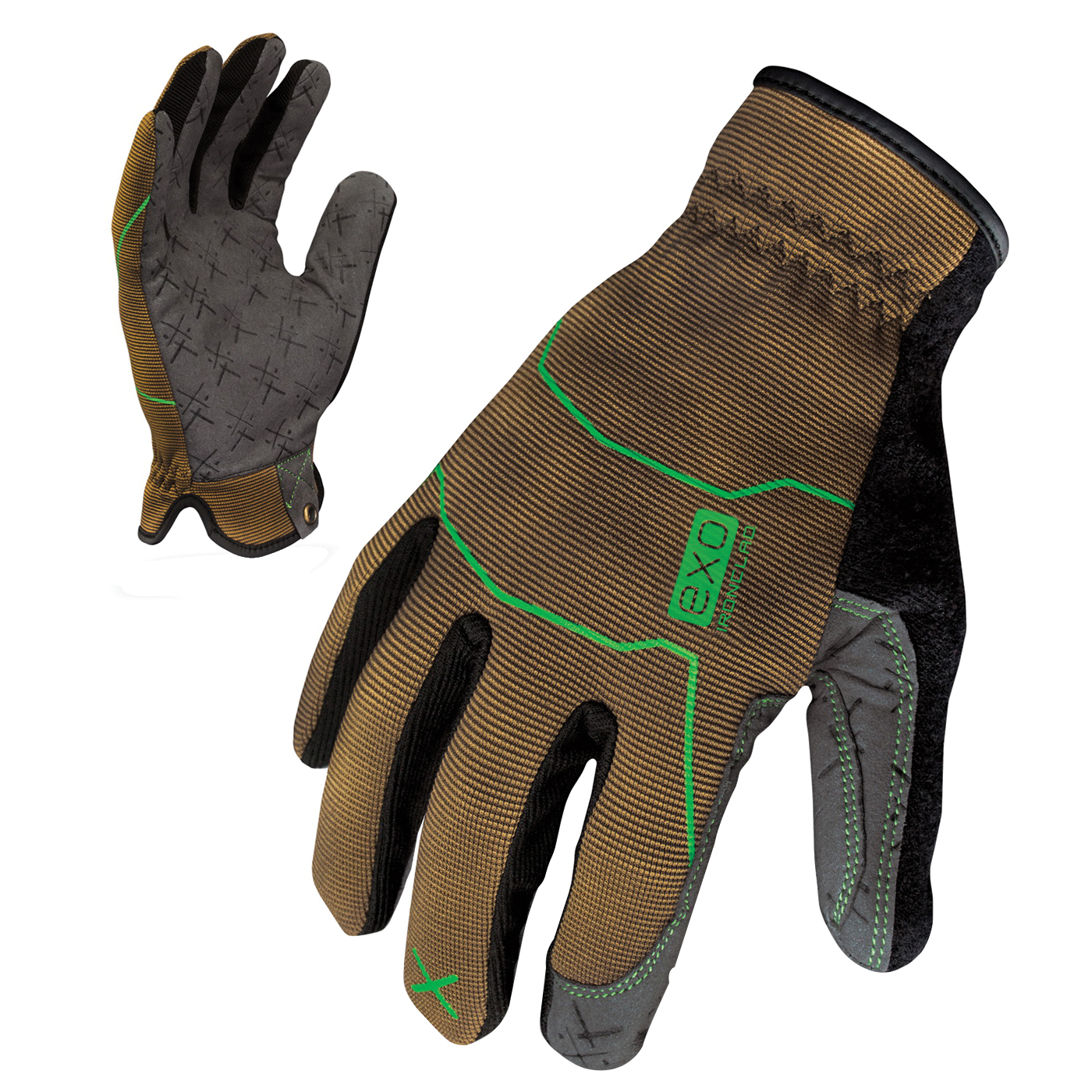 Ironclad EXO EXO2-PUG-04-L Project Utility Gloves, L, Slip-On Cuff, Microsuede/Polyester