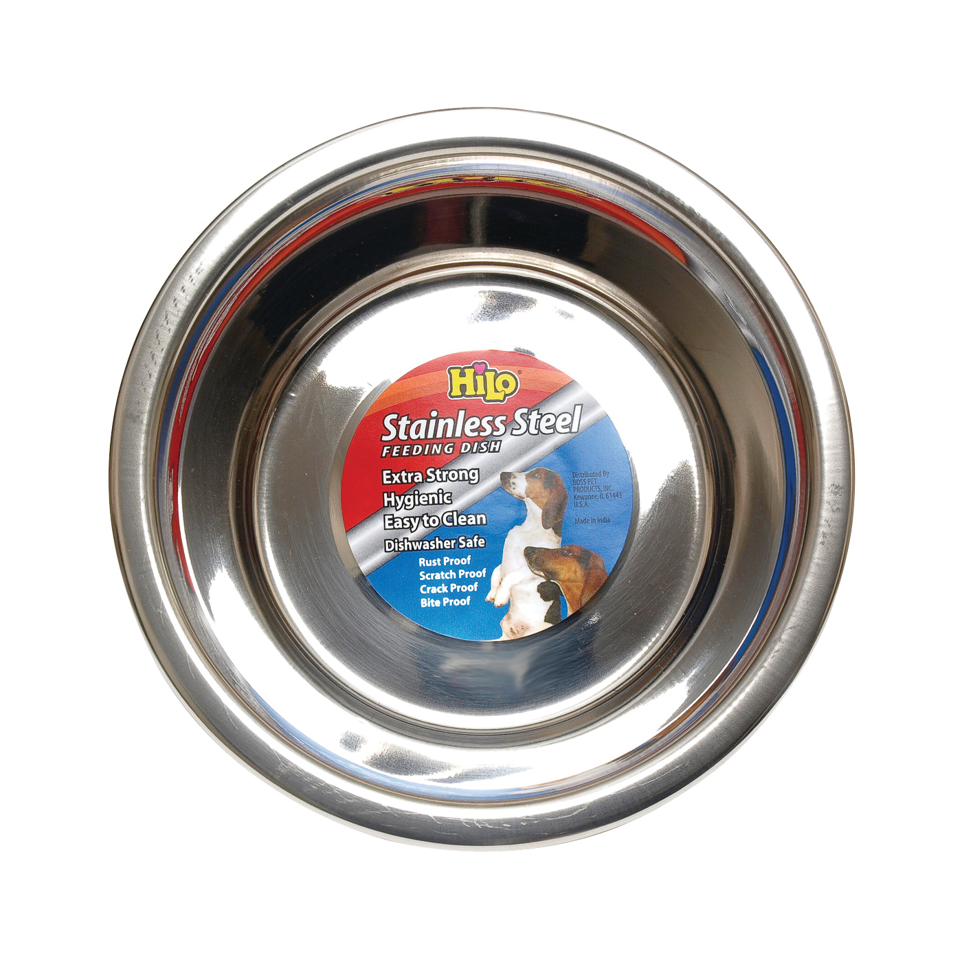 ZW150 64/56620 Pet Feeding Dish, M, 2 qt Volume, Stainless Steel