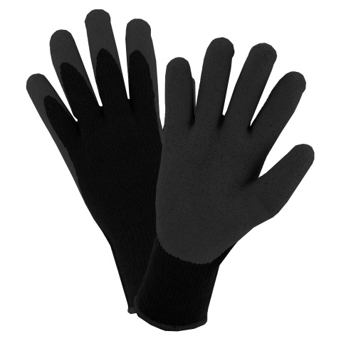 West Chester 93054/L Coated Gloves, Men's, L, Elastic Knit Wrist Cuff, Latex Coating, Royal Blue