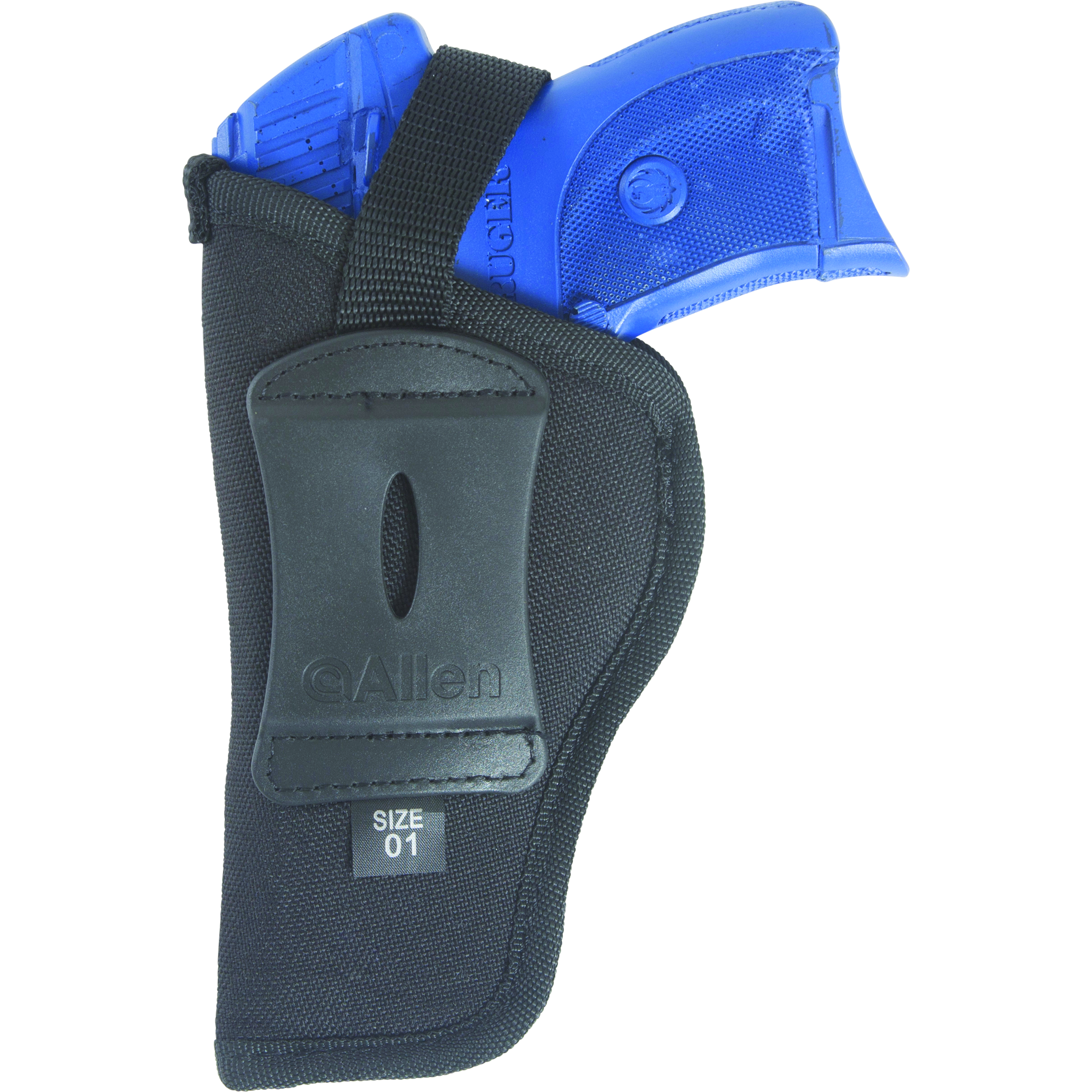 Allen 44807 Gun Holster, For: 3-1/2 to 4 in Barell Length Semi-Automatic Guns, Black, Right Hand, Polyester