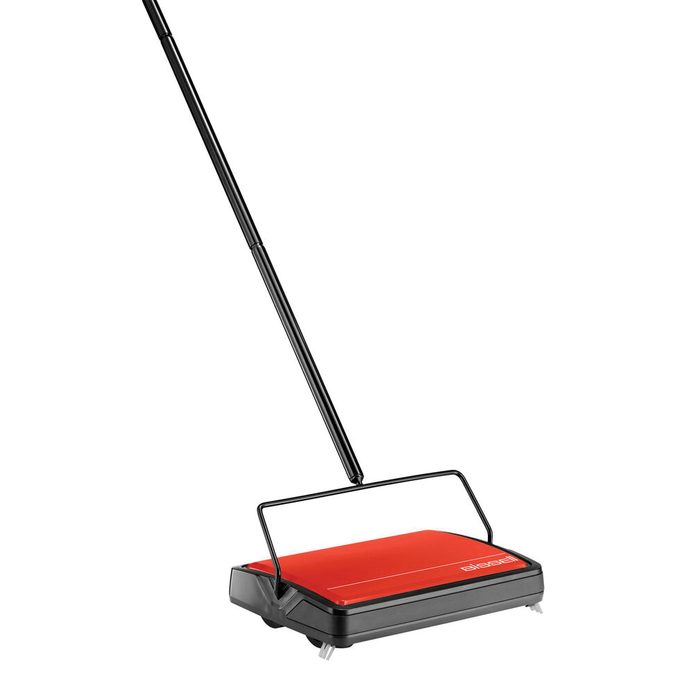 BISSELL Refresh 2483 Carpet and Floor Manual Sweeper, 9-1/2 in W Cleaning Path, Orange - 2