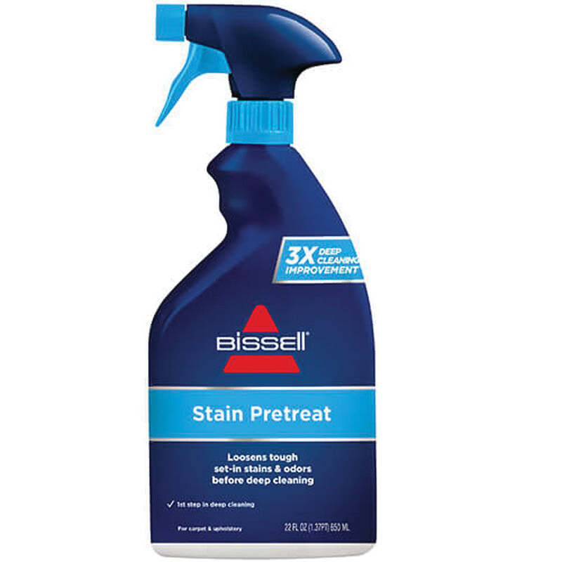 Bissell 4001 Tough Stain Pretreat, 22 oz, Spray Bottle, Liquid, Characteristic, Pale Yellow