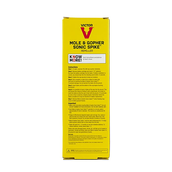Victor M9012-1 Animal Repellent, Waterproof, Repels: Gopher, Mole