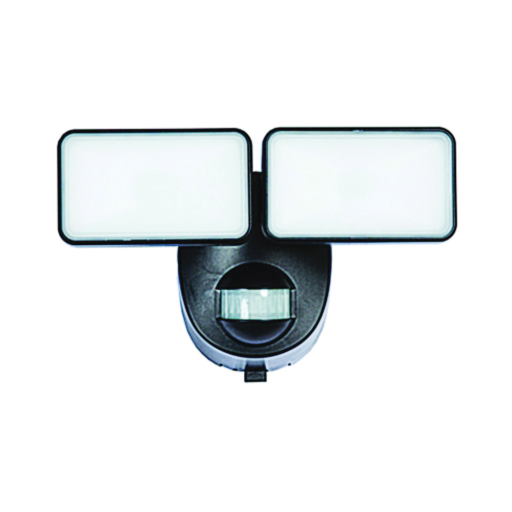 HZ-7161-BK Motion Activated Security Light, 120 V, 2-Lamp, LED Lamp, 400 Lumens Lumens, 5000 K Color Temp