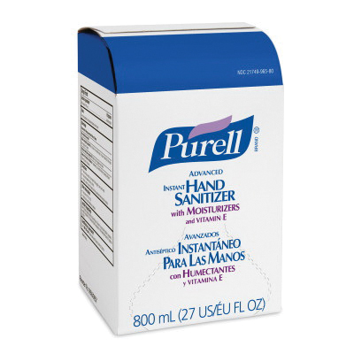 Purell 9656-06 Hand Sanitizer, 6 in L, 4 in W, Citrus, Clear/Colorless to Pale Yellow, 800 mL, Dispenser Refill