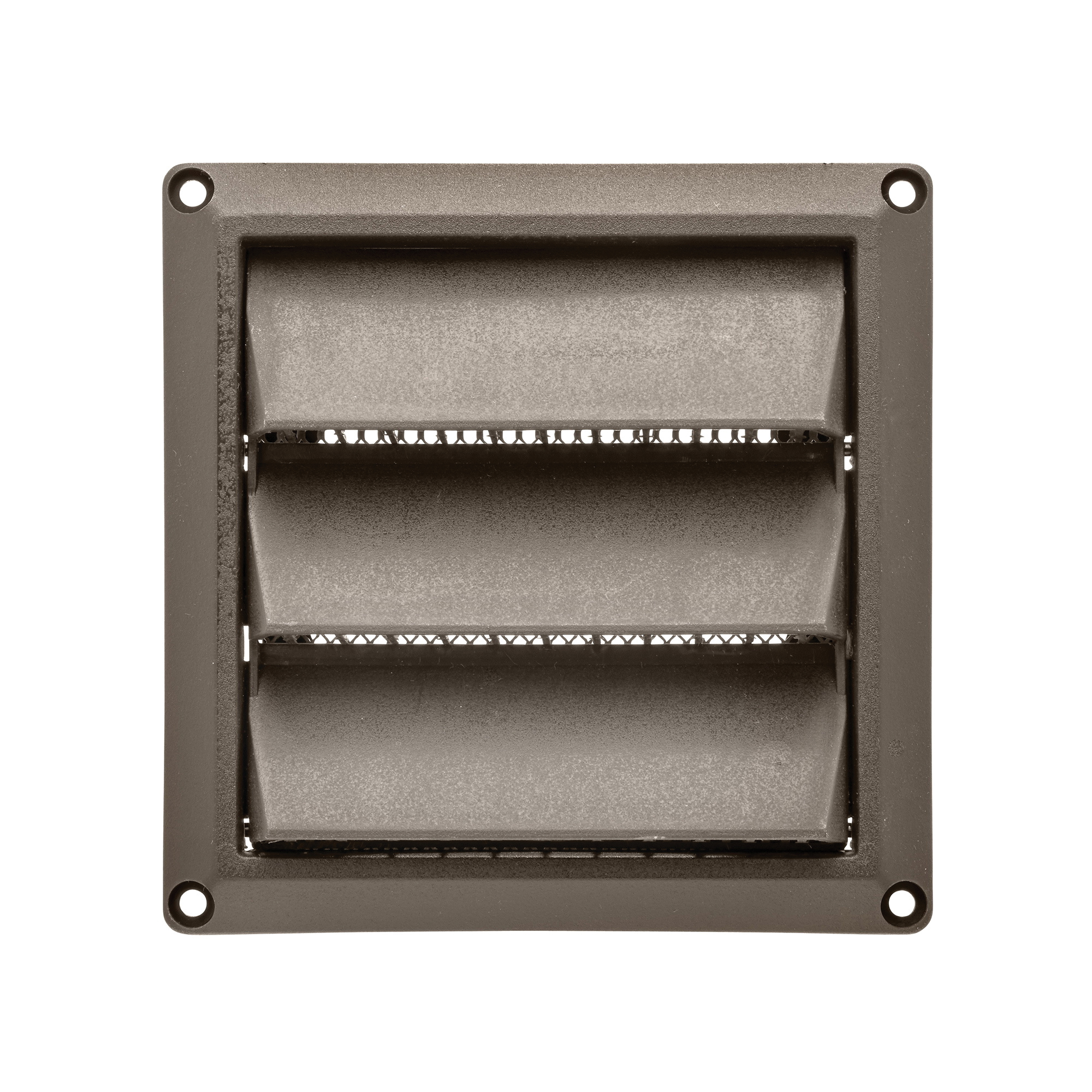 Lambro 4-Inch Brown Plastic Under Eave Vent - Soffit Ventilation With Damper, Made In USA