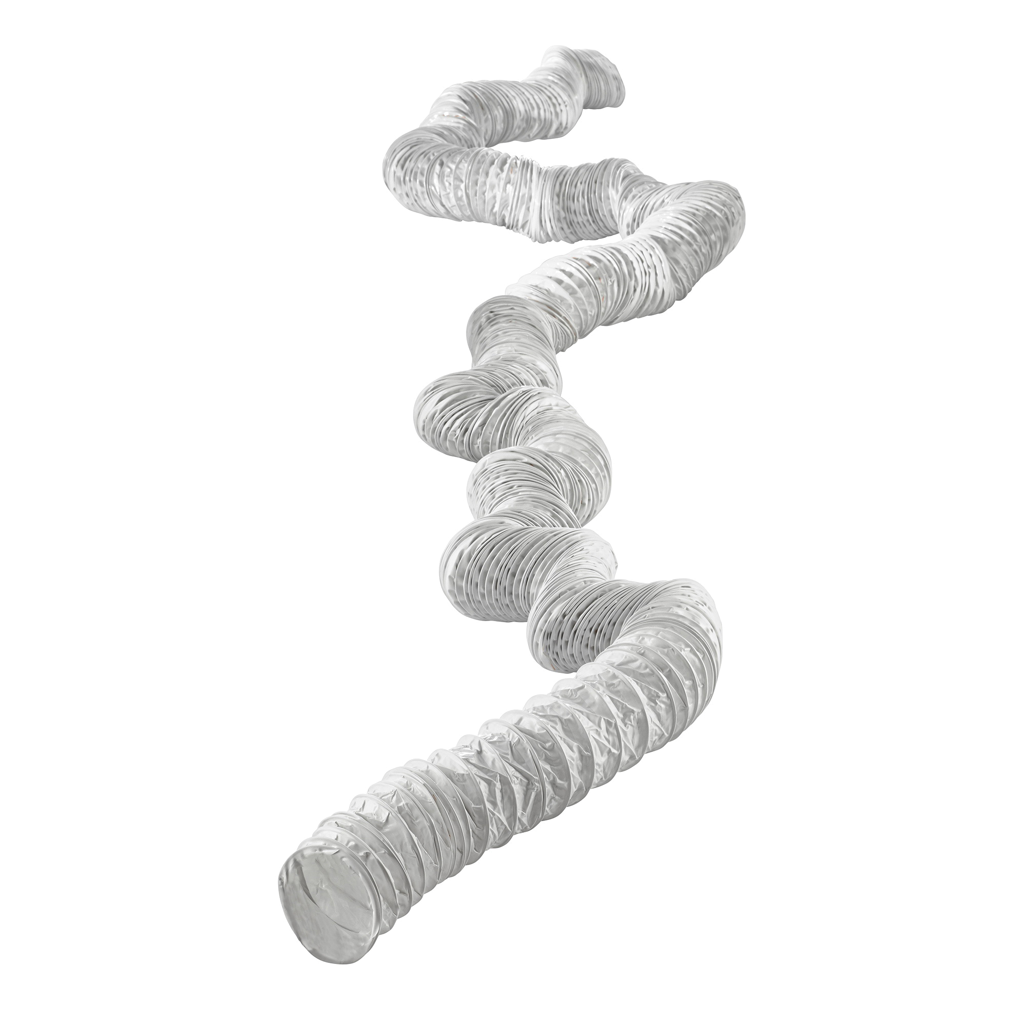 Lambro 2180 Flexible Duct, 20 ft L, Vinyl, White