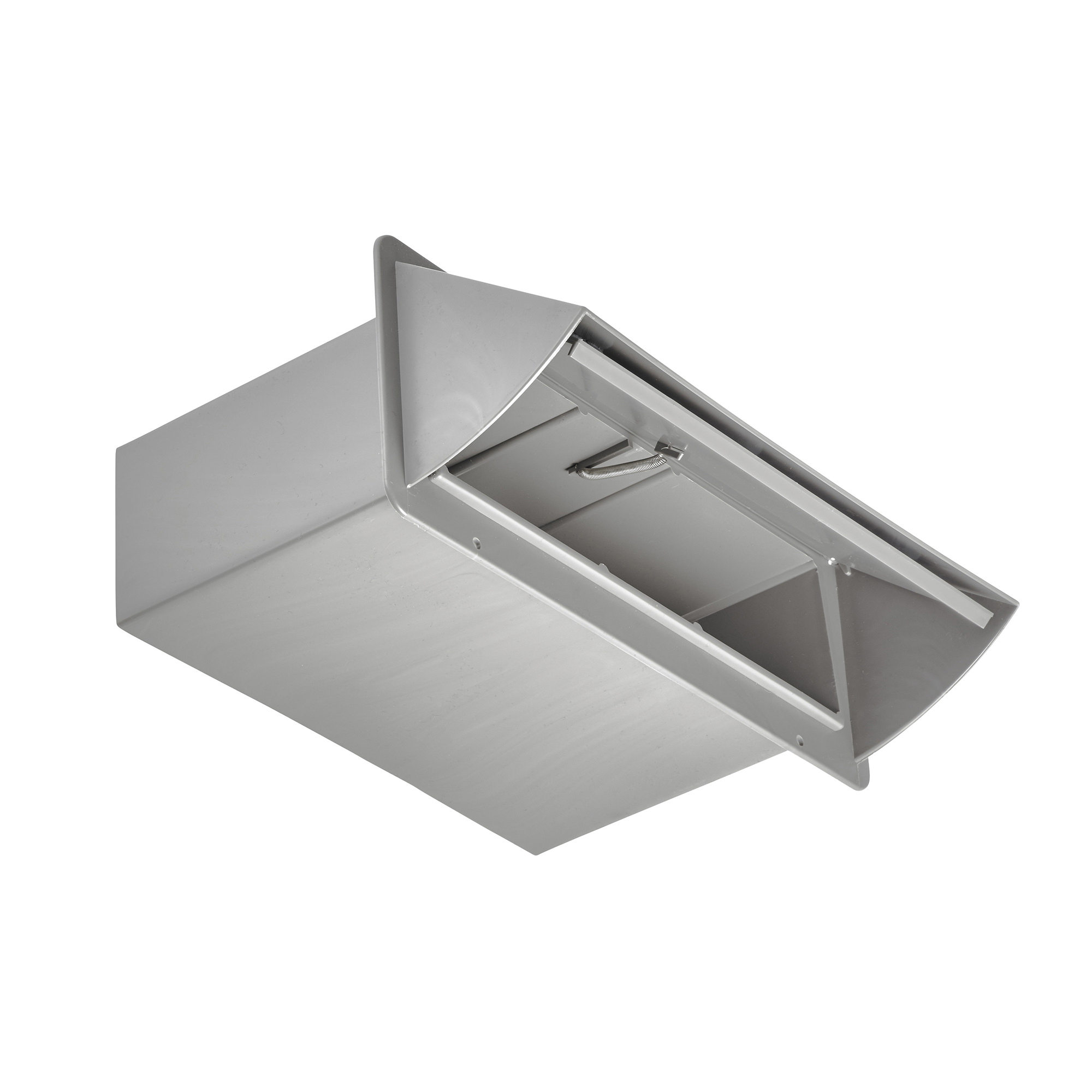 Lambro 117GR Wall Cap, 6 in Duct, Plastic Hood, Gray Hood