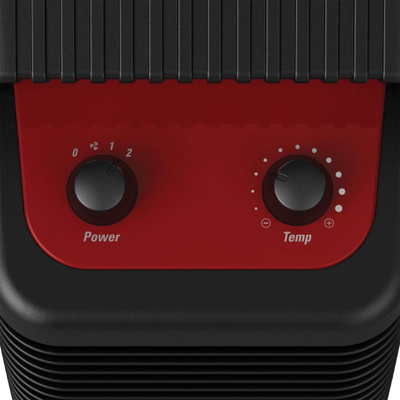 Lasko CU12110 Ceramic Utility Heater, 120 V, 1500 W, 3-Heat Setting, Black/Red - 2