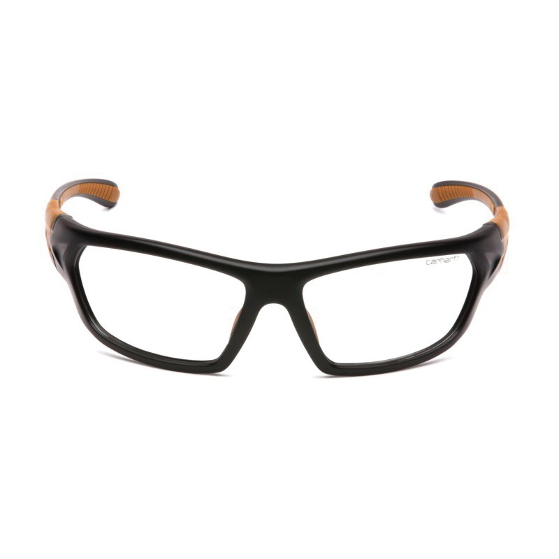 Carhartt CHB210D Sunglasses, Safety, Nylon Frame, Black/Tan Frame, Clear Lens - 2