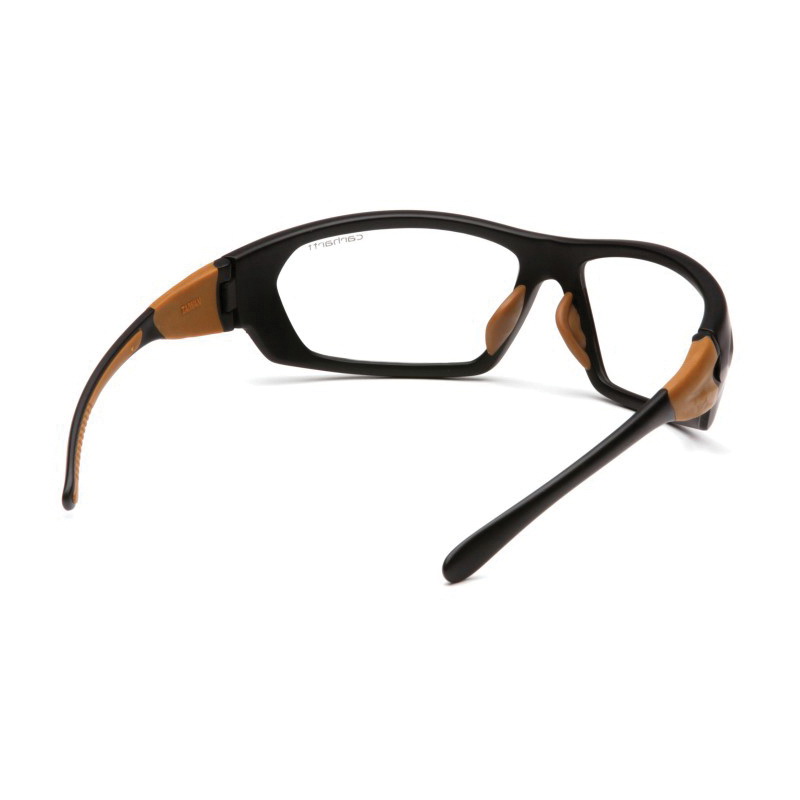 Carhartt CHB210D Sunglasses, Safety, Nylon Frame, Black/Tan Frame, Clear Lens - 4