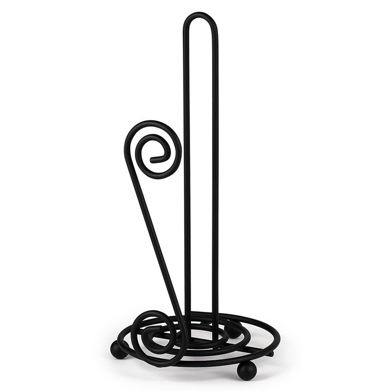 Spectrum 44410 Scroll Paper Towel Holder, Steel, Black