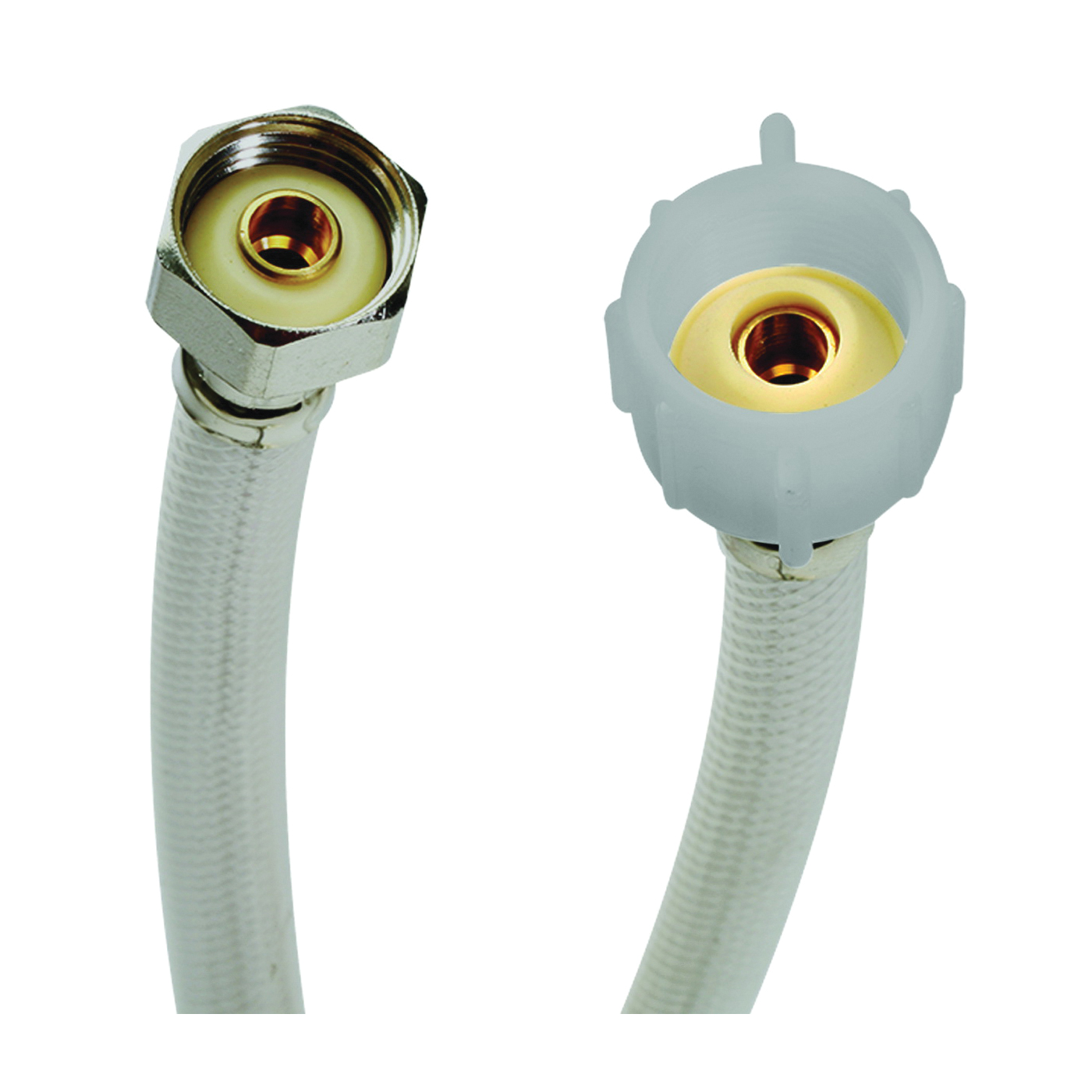 B4TV12 Toilet Connector, 1/2 in Inlet, FIP Inlet, 7/8 in Outlet, Ballcock Outlet, Vinyl Tubing, 12 in L