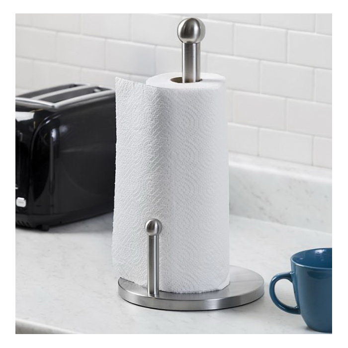 Honey-Can-Do KCH-01077 Paper Towel Holder, Stainless Steel, Silver