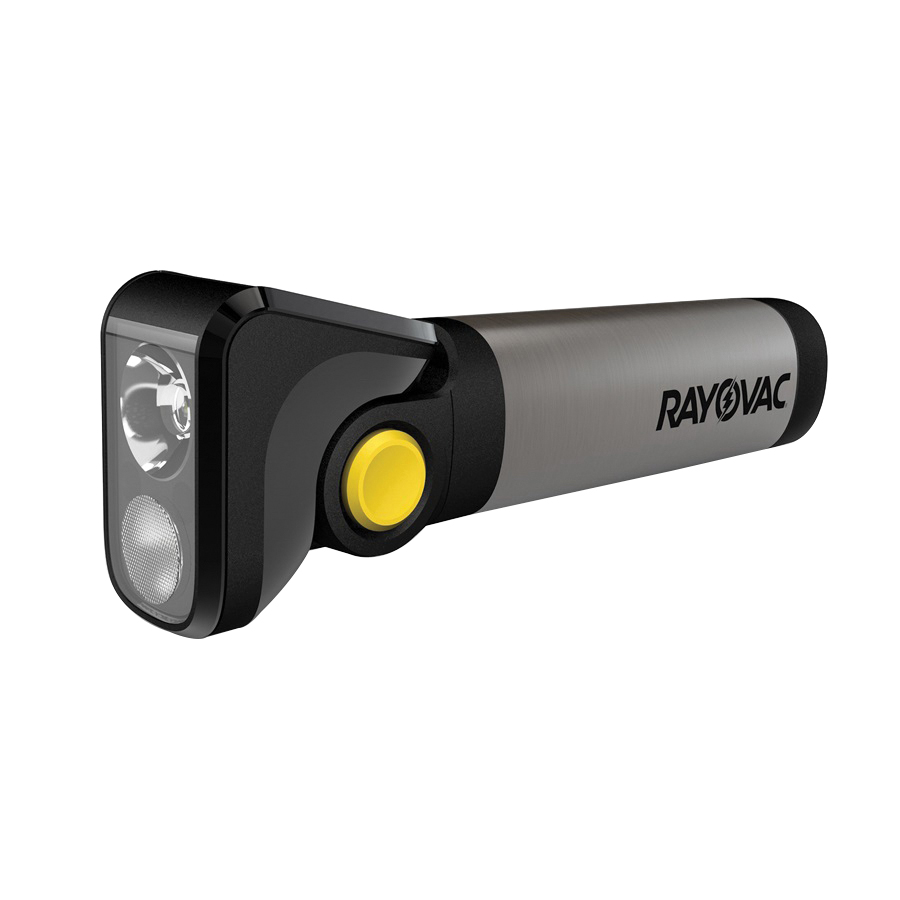 Rayovac Workhorse Series WHESFL4AA-B Flashlight, AA Battery, Alkaline Battery, LED Lamp, Auto-Focus, Flood, Spot Beam