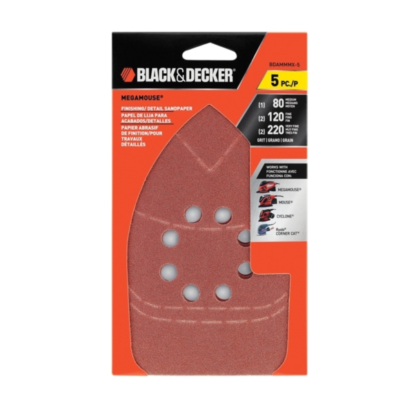 Black Decker BDAMMMX 5 Sanding Sheet 4.06 in W 4 3 8 in