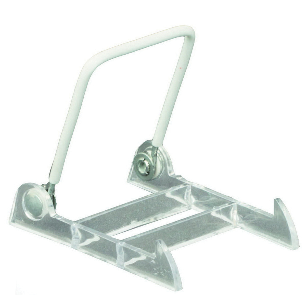 Tripar 28-1633 Adjustable Easel, 3.9 in OAL, 2.65 in OAW, 3-1/2 in OAH, Acrylic, Clear