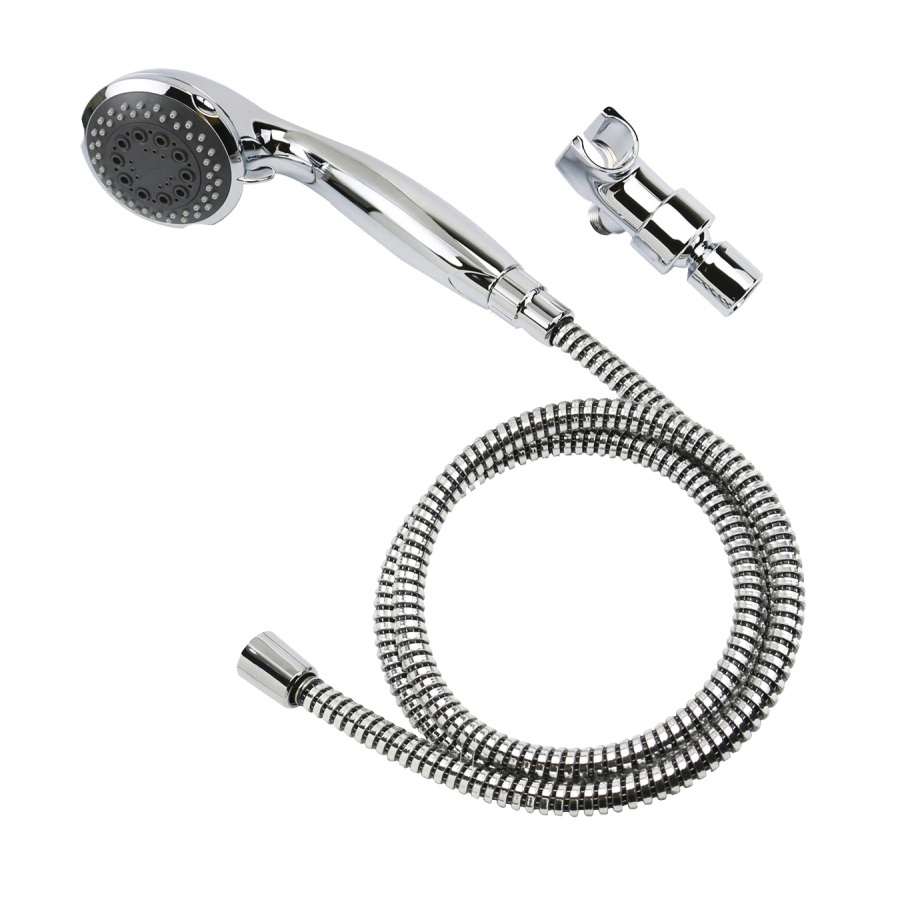 HS00813CP, Hand-Held Shower Head, 1.75 (6.6) 80 gpm (L/MIN) psi, 1/2-14 NPT Connection, Threaded, PVC, Chrome
