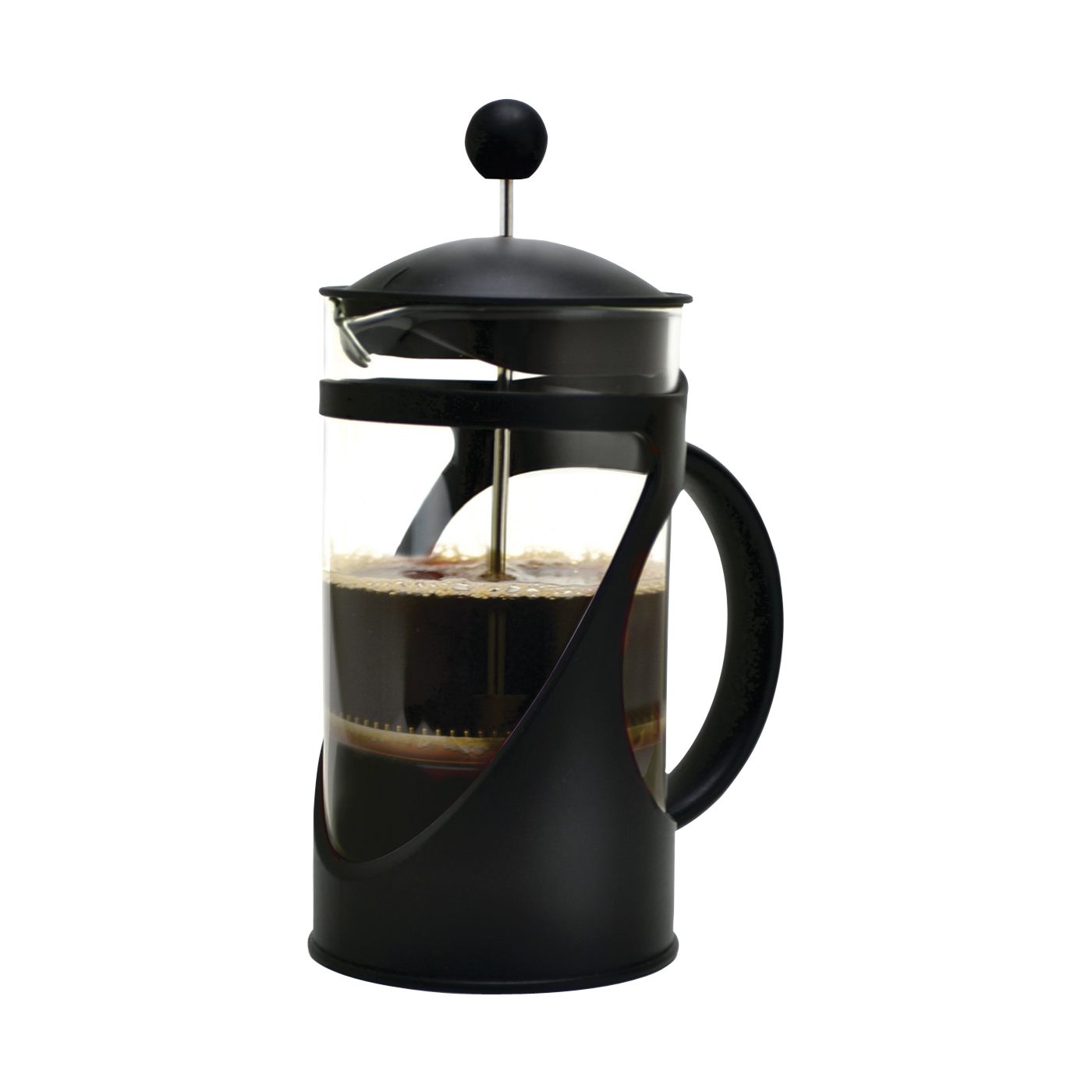 TCP-2908 Coffee Press, 8 Cups Capacity, Borosilicate Glass/Plastic/Stainless Steel, Black