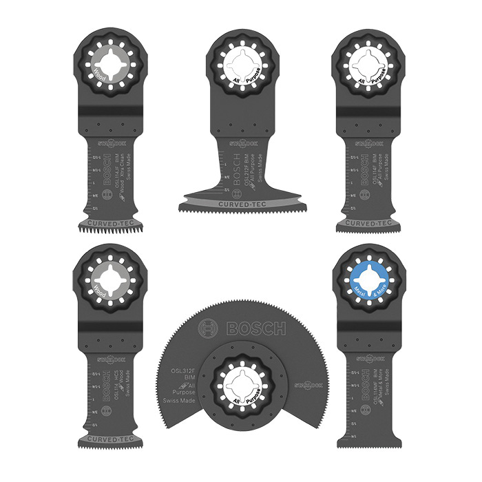 Bosch Starlock OSL006 Oscillating Blade Set, 1-1/4, 2-1/2, 3-1/2 in, Carbide/HCS