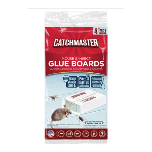 Catchmaster 1872SD Mouse and Insect Glue Board, Plastic, 4 PK