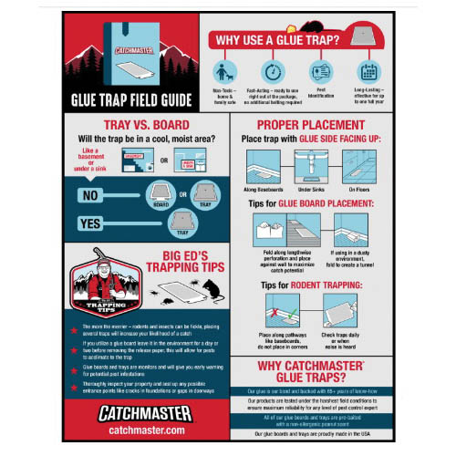 Catchmaster 1872SD Mouse and Insect Glue Board, Plastic, 4 PK