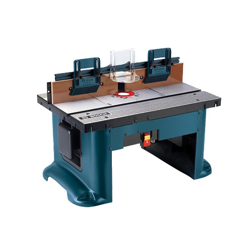Bosch RA1181 Router Table, 22-3/4 in L, 27 in W, 14-1/2 in H, 1/16 in Fence, MDF, Aluminum Tabletop - 1