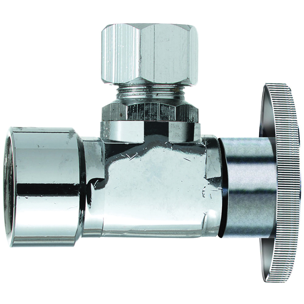 PP51PCLF Shut-Off Valve, 1/2 x 3/8 in Connection, FIP x Compression, Brass Body
