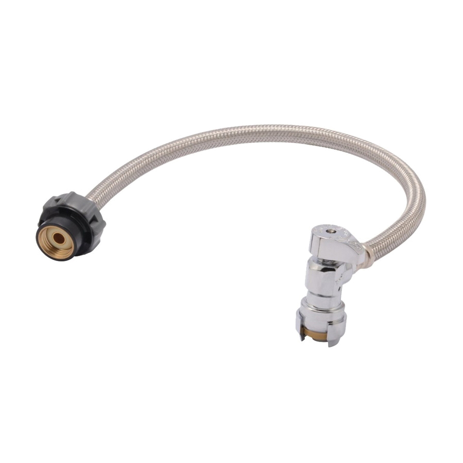 24657Z Braided Faucet Connector, Flexible, 1/2 in Inlet, 1/2 in Outlet, Stainless Steel Tubing